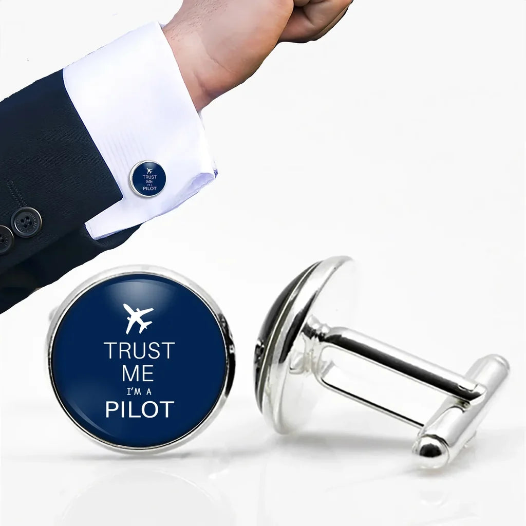 Trust Me I'm A Pilot Cuff Links - view 3