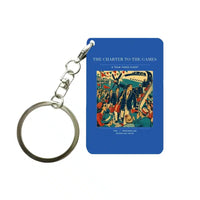 Thumbnail for VINTAGE G4103 - The Charter To The Games - Designed Key Chain design on blue