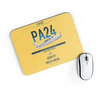 Thumbnail for Piper PA-24-250 Comanche 250 design on yellow rectangle mouse pad
