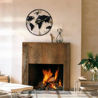 Thumbnail for Large Map Metal Minimalist Round Wall Clock - view 3