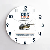 Thumbnail for Robinson R66 design on white no frame wall clock