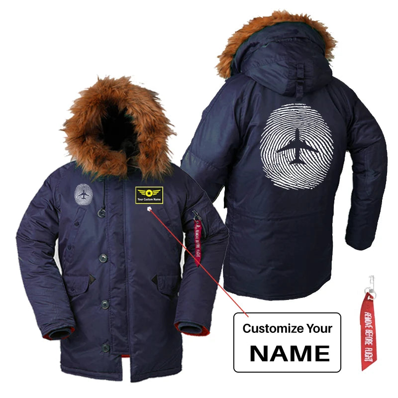 Aviation Finger Print Bomber Jacket - view 3