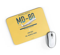 Thumbnail for McDonnell Douglas MD-80 design on yellow rectangle mouse pad
