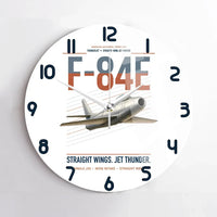 Thumbnail for F-84E Thunderjet design on white no frame wall clock