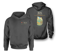 Thumbnail for Rishiri Airport (RIS) design on dark gray double-side hoodie