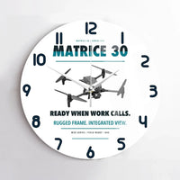 Thumbnail for DJI Matrice 30 design on white no frame wall clock