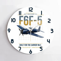 Thumbnail for F6F-5 Hellcat design on white no frame wall clock