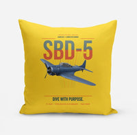 Thumbnail for SBD-5 Dauntless design on yellow pillow