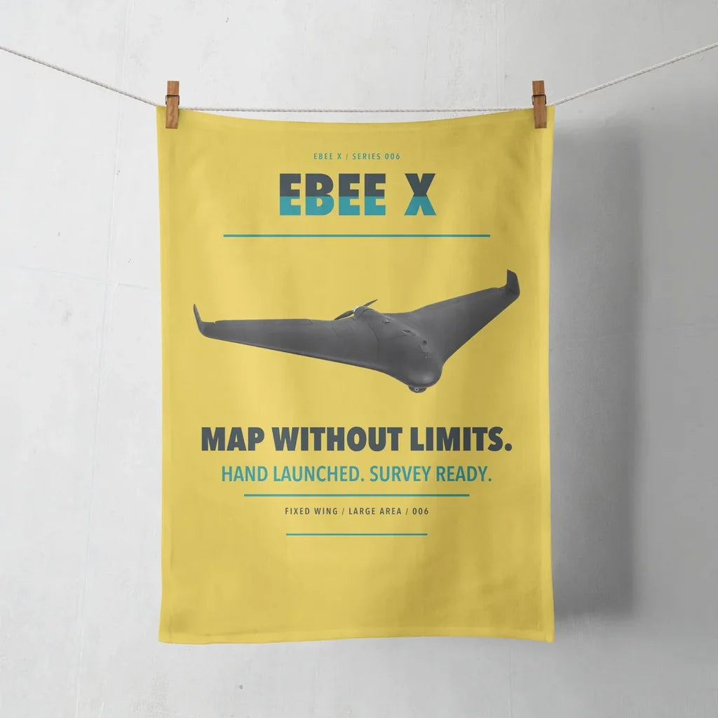 AgEagle eBee X design on yellow towel