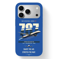 Thumbnail for Boeing 787-9 Dreamliner design on blue magsafe iphone case