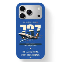 Thumbnail for Boeing 737-300 Classic design on blue magsafe iphone case