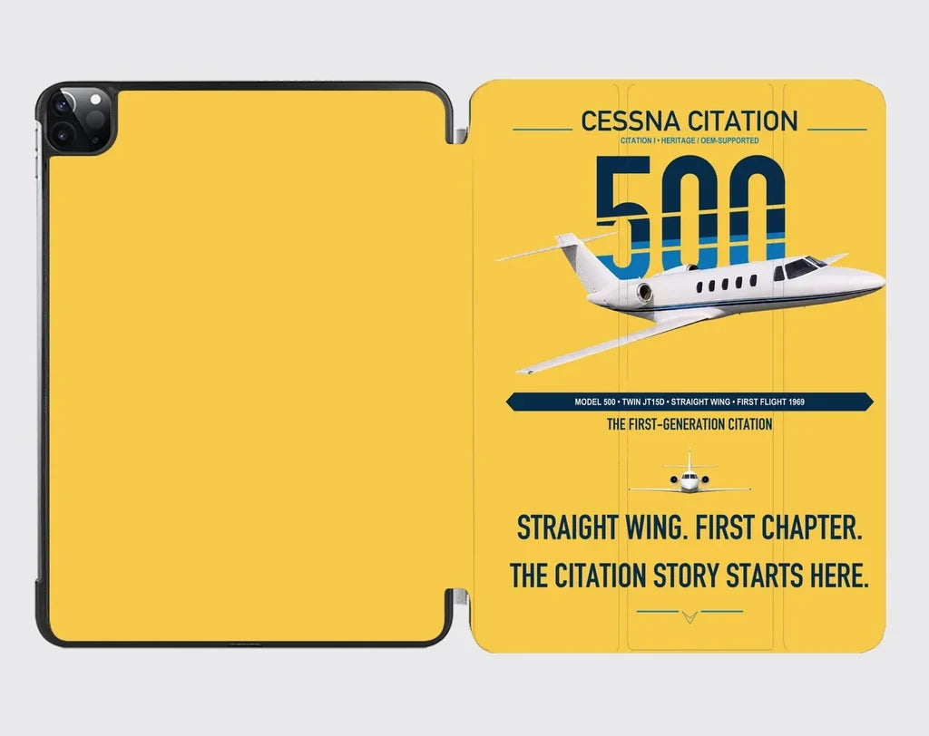 Cessna Citation 500 - Citation I design on yellow ipad tablet case
