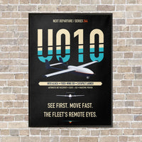 Thumbnail for Airbus U010 Aliaca Fixed-wing vertical canvas print - framed - black background
