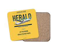 Thumbnail for Handley Page HPR.7 Dart Herald design on yellow 1 piece coaster
