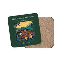 Thumbnail for The Jungle Airstrip - Designed Coasters design on dark green 1-piece