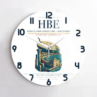 Thumbnail for Borg El Arab Airport (HBE) design on white no frame wall clock