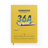 Thumbnail for Bombardier Learjet 36A design on yellow notebook