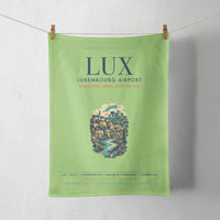 Thumbnail for Luxembourg Airport (LUX) design on light green towel