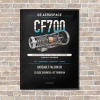 Thumbnail for CF700 vertical canvas print - framed - black background