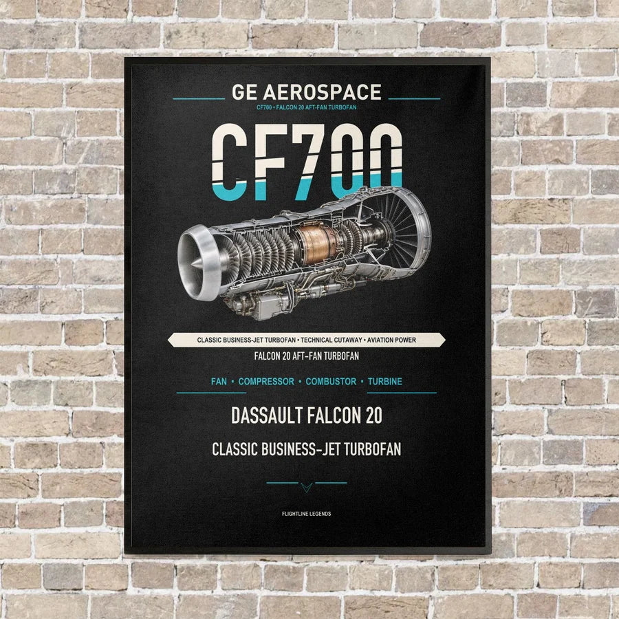 CF700 vertical canvas print - framed - black background