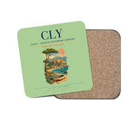 Thumbnail for Calvi (CLY) design on light green 1 piece coaster