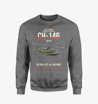 Thumbnail for Bell Canada CH-146 Griffon design on gray sweatshirt