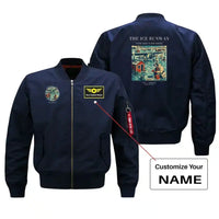 Thumbnail for VINTAGE G4041 - The Ice Runway - Bomber Jacket design on blue+name