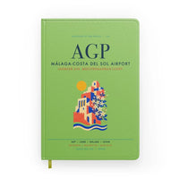 Thumbnail for Malaga-Costa del Sol Airport (AGP) design on light green notebook