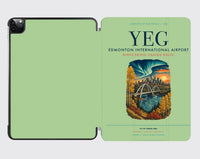 Thumbnail for Edmonton International Airport (YEG) design on light green ipad tablet case