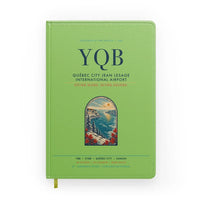 Thumbnail for Québec City Jean Lesage International Airport (YQB) design on light green notebook