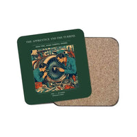 Thumbnail for The Apprentice And The Turbine - Designed Coasters design on dark green 1-piece