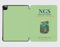 Thumbnail for Nagasaki Airport (NGS) design on light green ipad tablet case