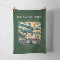 Thumbnail for VINTAGE G4017 - The Barnstormers - Designed Towels design on darkgreen