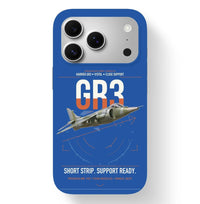 Thumbnail for Hawker Siddeley Harrier GR3 design on blue magsafe iphone case, for iPhone 17 Pro