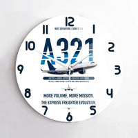 Thumbnail for Airbus A321P2F design on white no frame wall clock