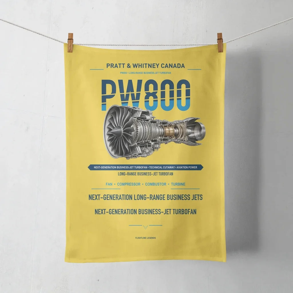 PW800 design on yellow towel