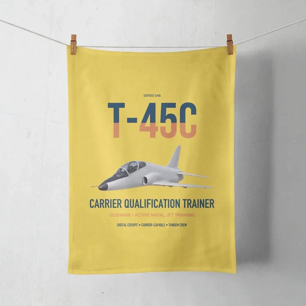 T-45C Goshawk design on yellow towel