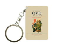 Thumbnail for Asturias Airport (OVD) design on beige key chain