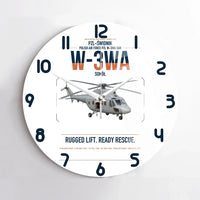 Thumbnail for PZL-Świdnik W-3WA Sokół design on white no frame wall clock