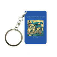 Thumbnail for VINTAGE G4374 - The Flight Kitchen Ballet - Designed Key Chain design on blue