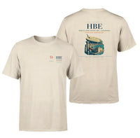Thumbnail for Borg El Arab Airport (HBE) design printed on beige double-side t-shirt