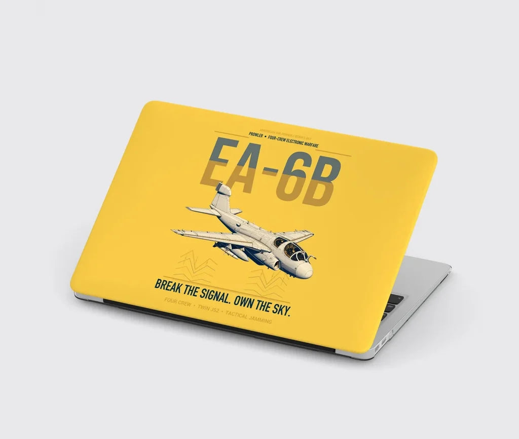 EA-6B Prowler design on yellow MacBook case