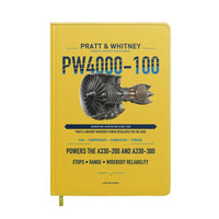 Thumbnail for PW4000-100 design on yellow notebook
