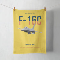 Thumbnail for F-16C Block 50 Clear The Way design on yellow towel