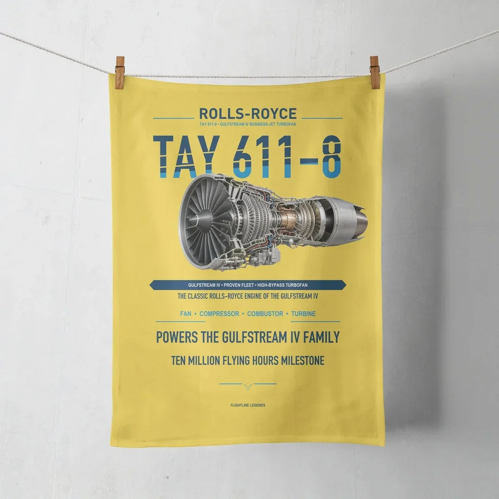 TAY 611-8 design on yellow towel