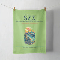Thumbnail for Shenzhen Bao'an International Airport (SZX) design on light green towel