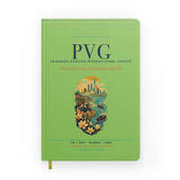 Thumbnail for Shanghai Pudong International Airport (PVG) design on light green notebook