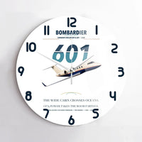 Thumbnail for Bombardier Challenger 601 design on white no frame wall clock