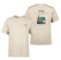Thumbnail for Vincenzo Florio Airport Trapani-Birgi (TPS) design printed on beige double-side t-shirt