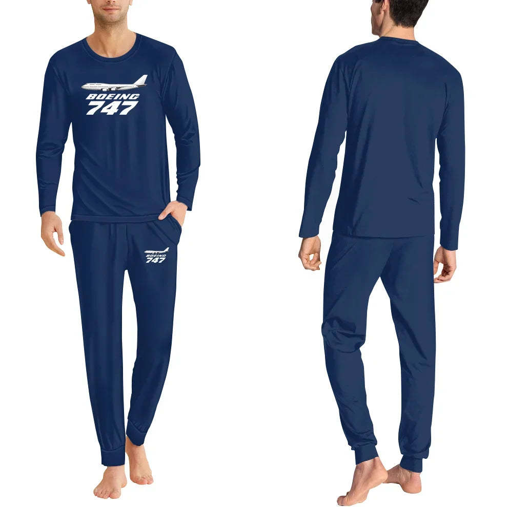 The Boeing 747 men pajamas - Dark Blue